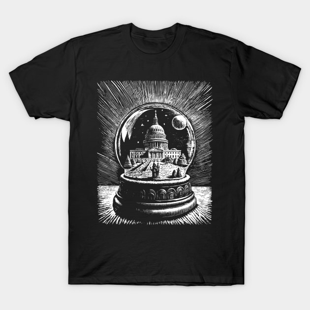 Capitol Washington in a snow globe T-Shirt by Khrystyna27